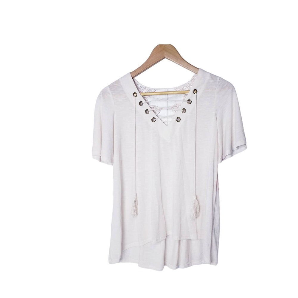 NWT Xhilaration Short Sleeve Lace ‎ X Small Top